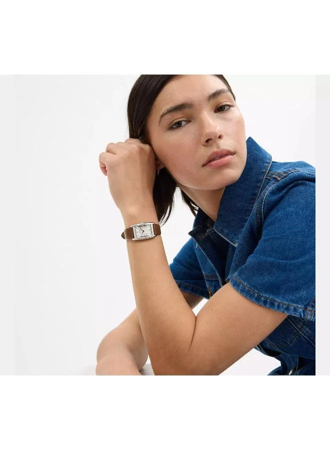 COACH  2-Hand Reese Collection Quartz Movement Watch For Women With Brown Leather Strap - 14504311 for Women | Best Price UAE